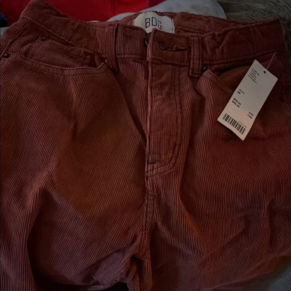 BDG women’s  Corduroy Pants - Deep Rust size 26 NWT